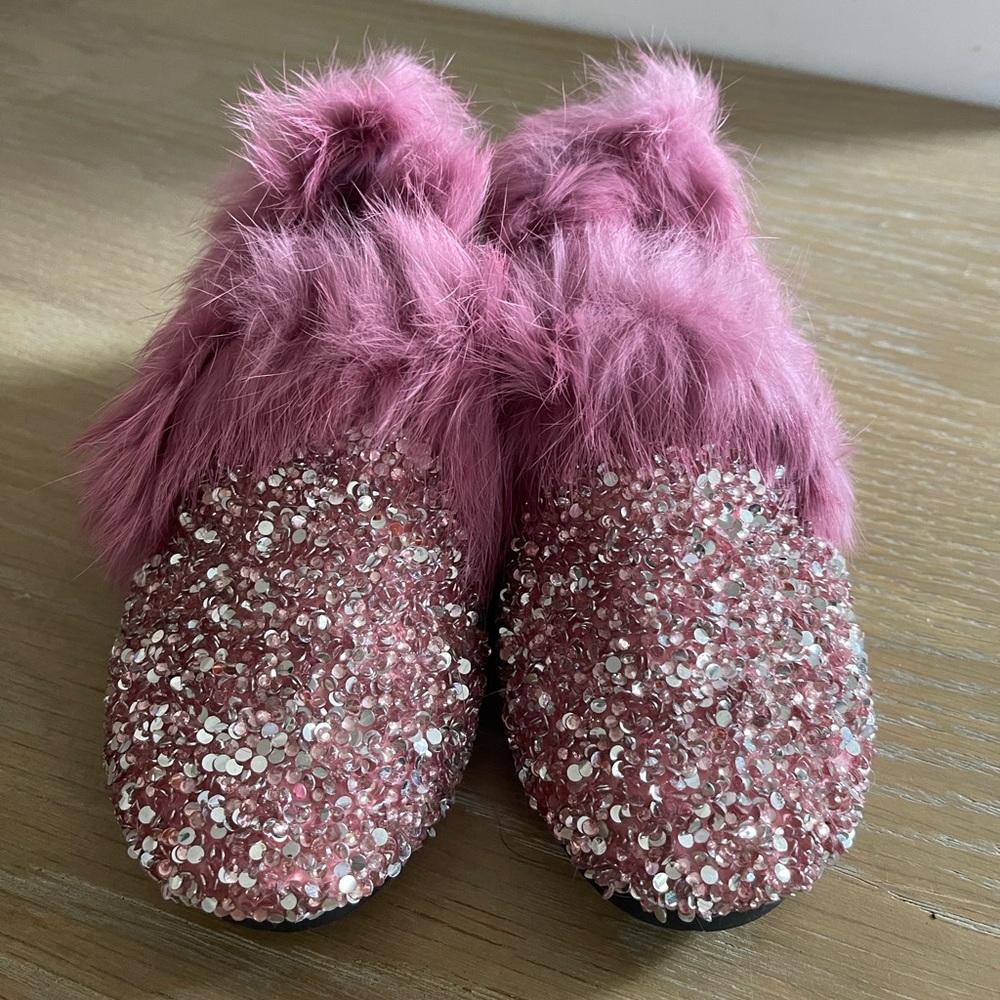 Sequin Girls Flats